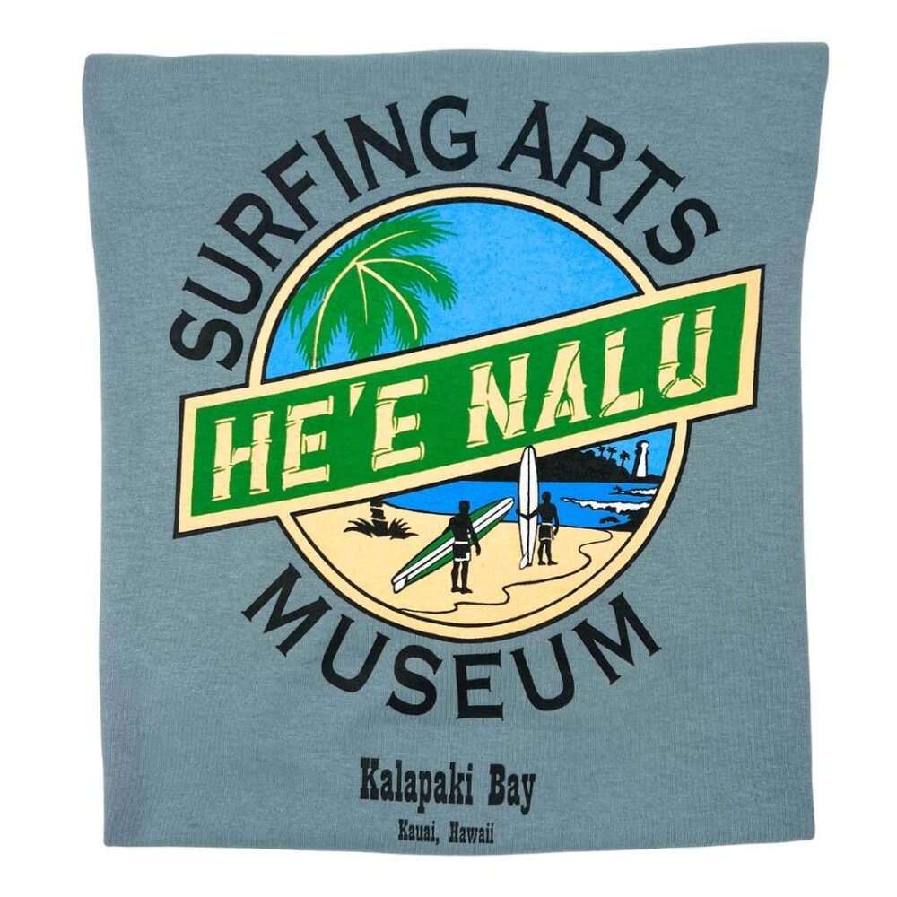 He'e Nalu Surfing Art Museum Art T-Shirt - Ocean Blue